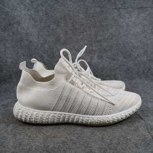 Layer 8 Shoes Womens 9.5 Athletic Trainer Running Sneaker Lifestyle Casual White